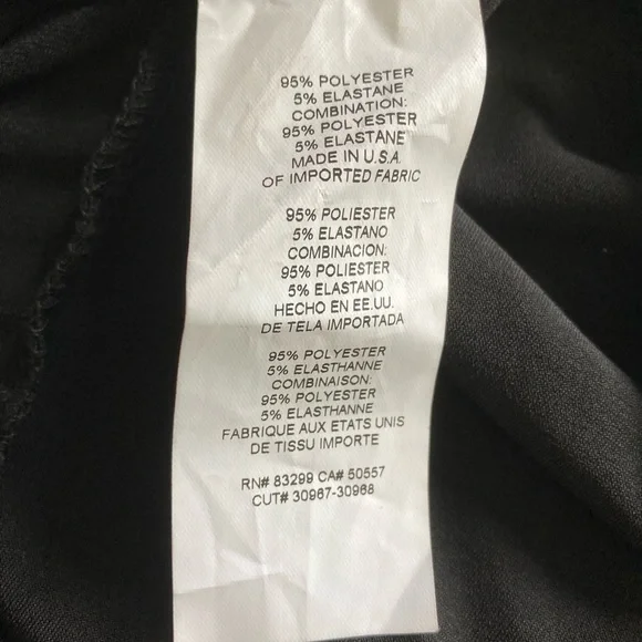 NWT Tahari USA Women’s 2X Liquid Knit Wide Leg Black & White Sleeveless Jumpsuit - Picture 7 of 9